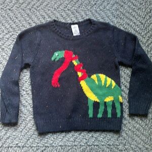 Tucker + Tate dinosaur with a scarf sweater